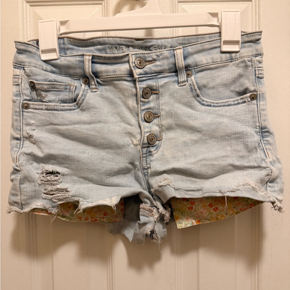 American Eagle Outfitters Ne(xt) Level Stretch Denim Shorty-Shorts